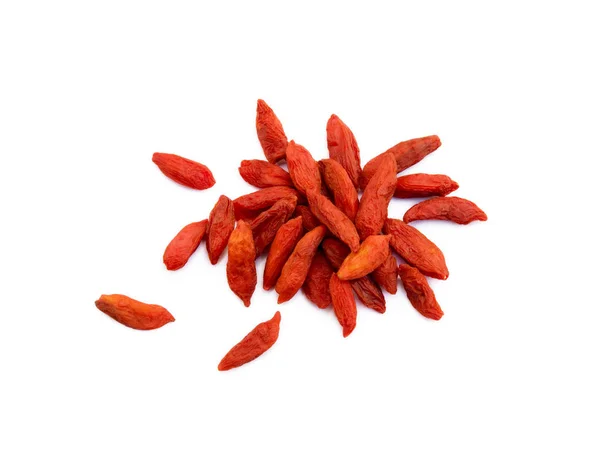 Bayas Goji Aisladas Sobre Fondo Blanco — Foto de Stock