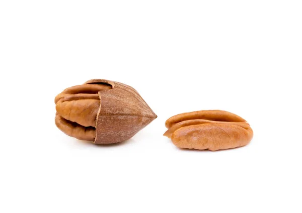 Čerstvé Ořechy Izolované Bílém Pozadí — Stock fotografie