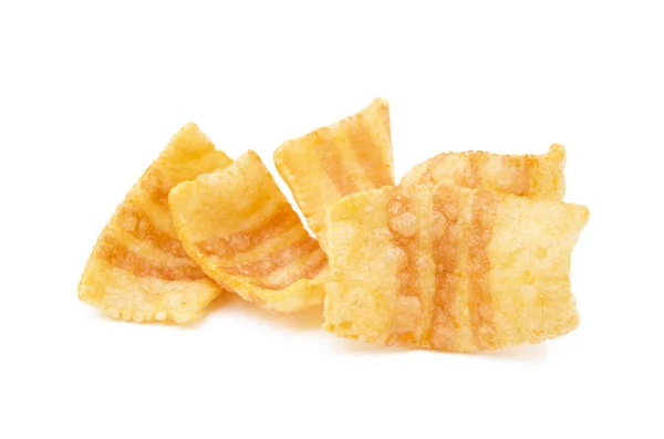 Gebratene Weizen Kartoffel Snack Mit Geräuchertem Speck Geschmack Isoliert Auf — Stockfoto