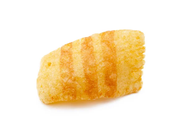 Fried Wheat Potato Snack Smoked Bacon Flavor Isolated White Background — Stock Photo, Image