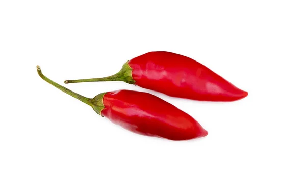 Red Hot Peppers Isolated White Background — Stock Photo, Image