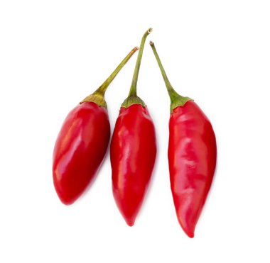 Beyaz arka plan üzerinde izole kırmızı biber