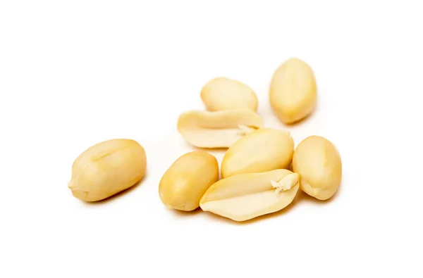 Fresh Peanuts Snack Isolated White Background — Stock Photo, Image