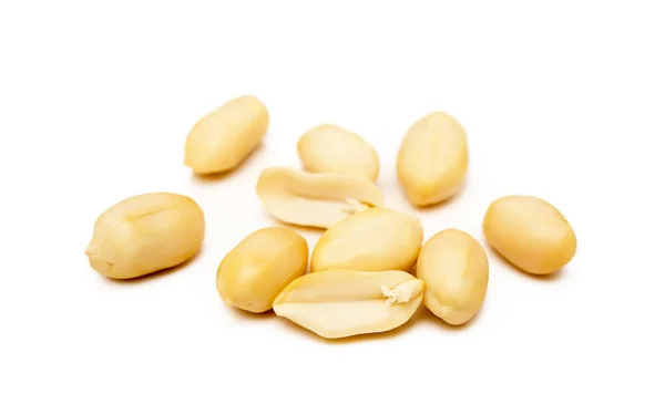 Frische Erdnüsse Snack Isoliert Auf Weißem Hintergrund — Stockfoto