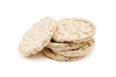 Mısır gevrekli sandviçler beyaz arkaplanda izole edilmiş.