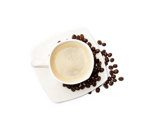 Csésze Kávé Elszigetelt Fehér Háttér — Stock Fotó