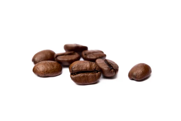 Roasted Coffee Beans Isolated White Background — Stock Photo, Image