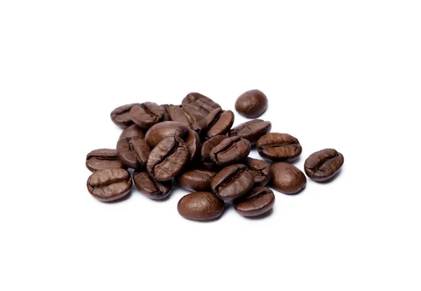 Roasted Coffee Beans Isolated White Background — Stock Photo, Image