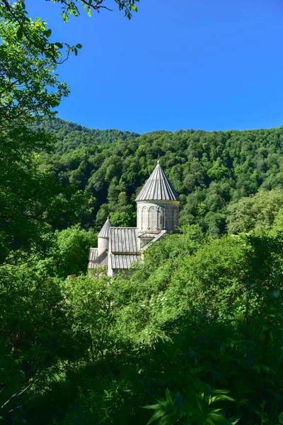 Haghartsin Antiguo Complejo Monasterios Armenios Región Tavush Valle Arbolado Cresta — Foto de Stock