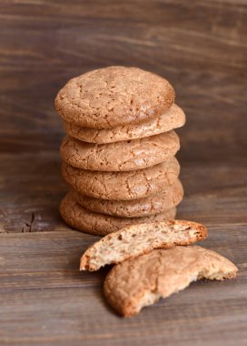 Tahtada badem kurabiyeleri. 