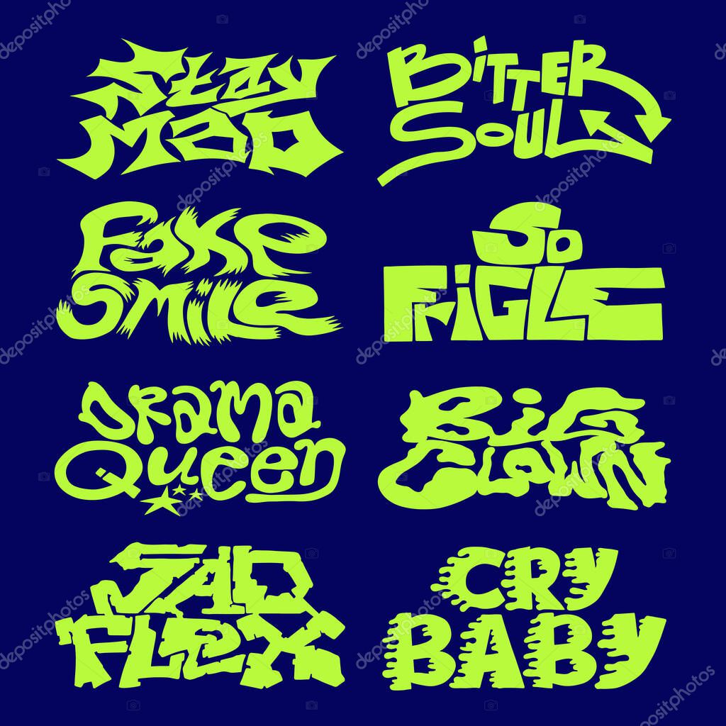 Bold Streetwear Lettering Quotes Urban Style