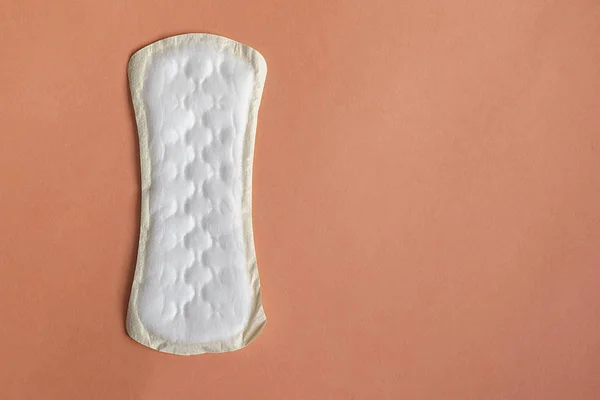 Sanitary napkins or menstrual pad on Pantone colored background. Copy space. — Stock Photo, Image