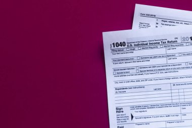 1040 IRS vergi tabloları 2018