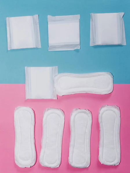 Menstrual concept. Menstrual pads for women. — Stock Photo, Image