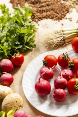Taze sebzeler. Faydalı ve sağlıklı beslenme