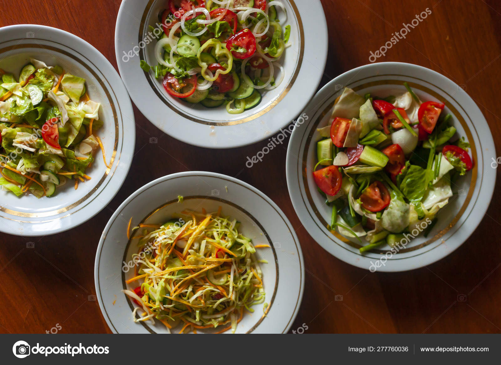 Salad Bowls With Mixed Fresh Vegetables Photograph by JM Travel