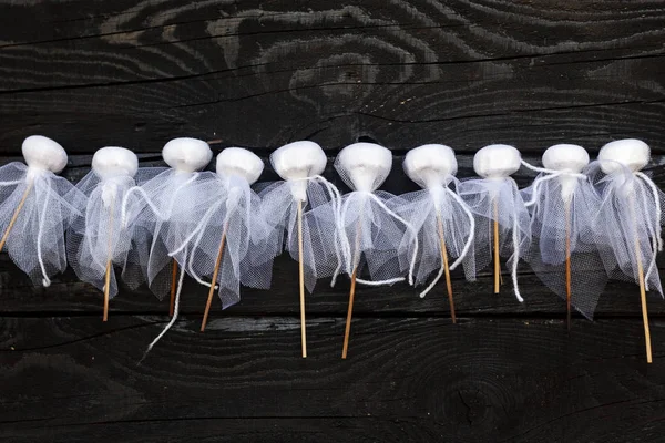 Dekorativa Halloween Ghost Sticks — Stockfoto