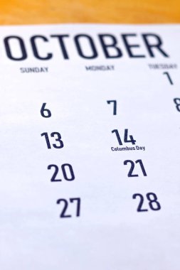 Columbus Day 2019-ABD Federal tatil Ekim takvimi