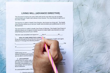 Living Will Advance Directive clipart