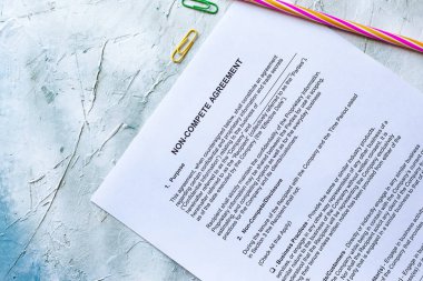 Rekabet dışı anlaşma formu