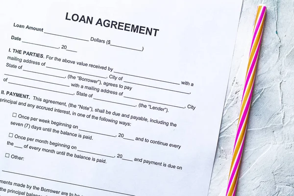 Blank Loan Agreement Form