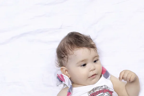 Close-up view of cute middle-eastern baby girl — Stock Photo, Image