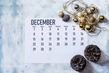 Aralık 2019 aylık Takvim