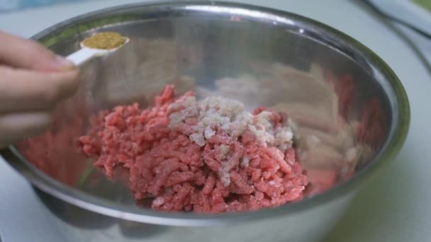 The process of cooking cutlets — Stock Video