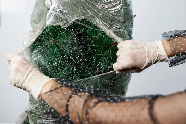 Volver a abrir el árbol de Navidad después del bloqueo de covid-19 —  Fotos de Stock