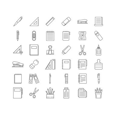 Kırtasiye Simgesi Satır Şablonu Ayarla