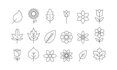 Çiçek simgesi çizili sanat sembolü