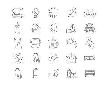 Çevre yeşili şehir simgesi tasarım vektör şablonu. Ekoloji, çevre dostu, enerji, yeşil, geri dönüşüm, bitki sembolü