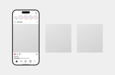 Son cep telefonundaki sosyal ağ atlıkarınca şablonu. Sosyal medya boş vektör çizimi