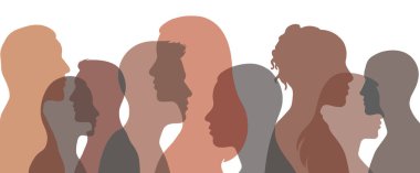 Irksal çeşitlilik grubu, sosyal haklar topluluğu tasarımı. Vektör illüstrasyonu