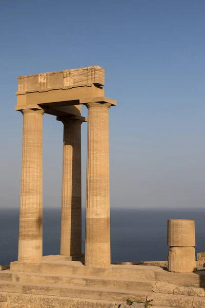 Acropoli di Lindos, antico tempio di Rodi — Foto Stock