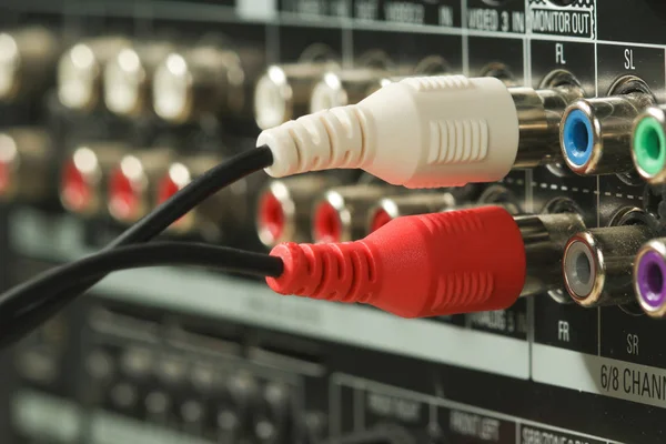 Cables y conectores de audio — Foto de Stock