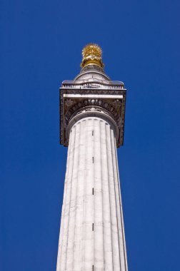 Londra 'daki anıt. Sir Christopher Wren tarafından Londra 'nın Büyük Yangını için tasarlanan anıt..
