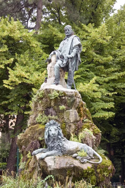 Působivá Památka Giuseppe Garibaldi Postavena Roce 1885 Giardini Benátky Itálie — Stock fotografie