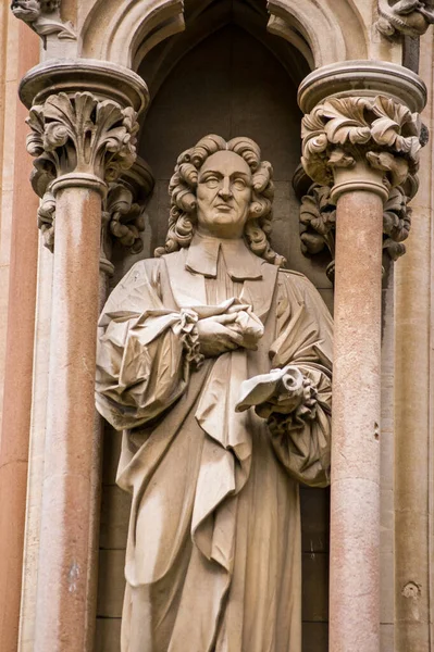Stone Carved Statue Scholar Theologian Richard Bentley 1662 1742 Outer — Stock Photo, Image
