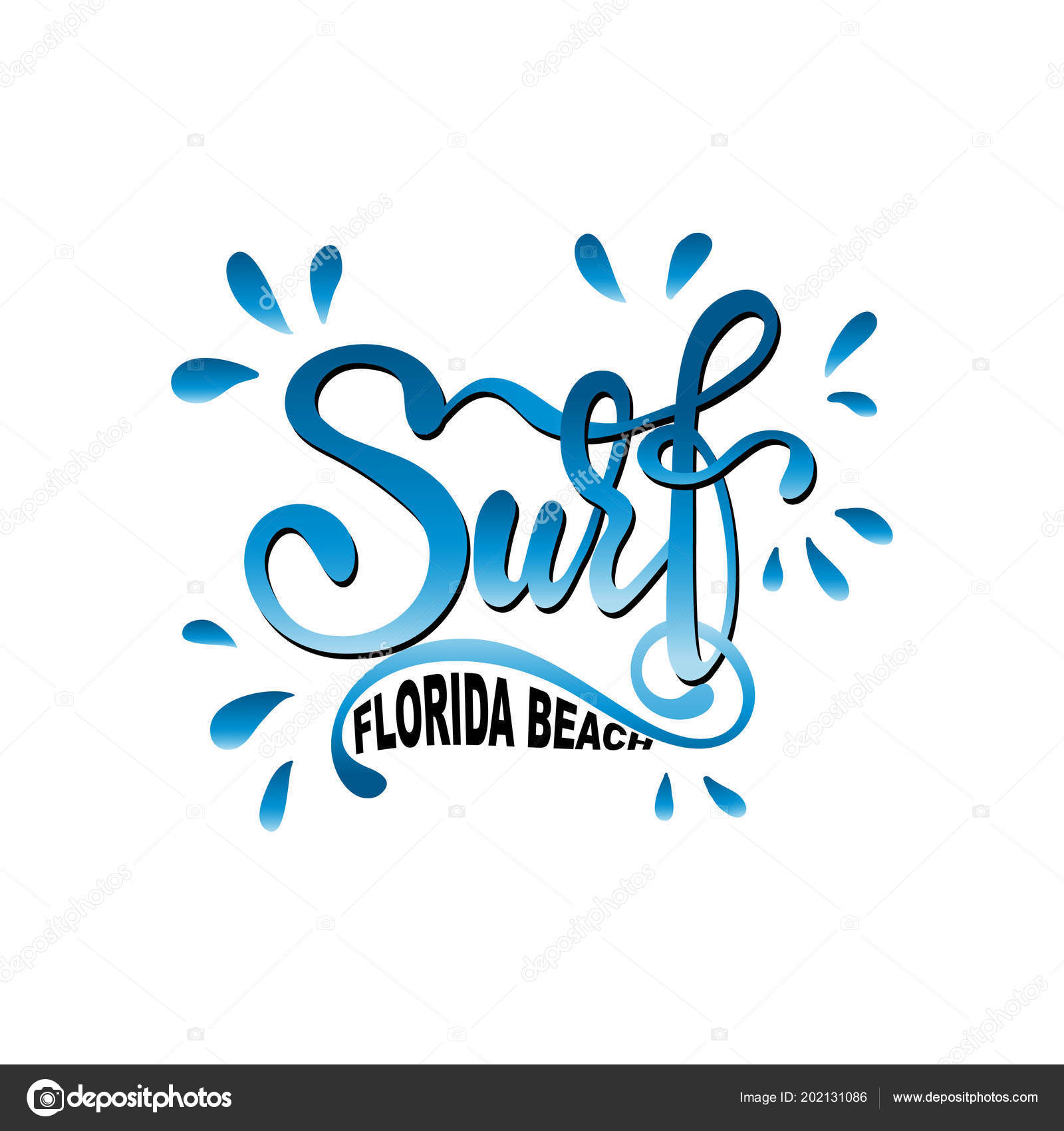 Surf Lettering Logo Graffiti Style Isolated White Background Vector Illustration Stock Vector C Ol Bratolyubova Mail Ru 202131086