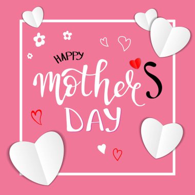 Mutlu anneler günü yazı el yapımı hat anne s gün kartı ile kalp