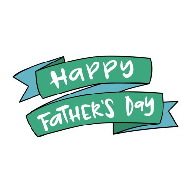 Mutlu babalar günü yazı tebrik kartı. Kutlama, poster, afiş vektör çizim