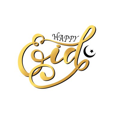 Şık yazı metin mutlu bayram. Poster, afiş veya el ilanı tasarımı olarak Müslüman topluluk Festivali kutlama için kullanılabilir.