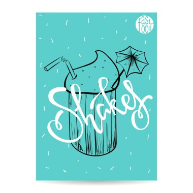 Sallar. Elle çizilmiş lokanta posterler vintage tarzı retro gıda arka plan kroki