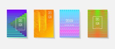 Renkli yarı tonlu degradeleri. Gelecekteki geometrik desenler. En az tasarım kapakları