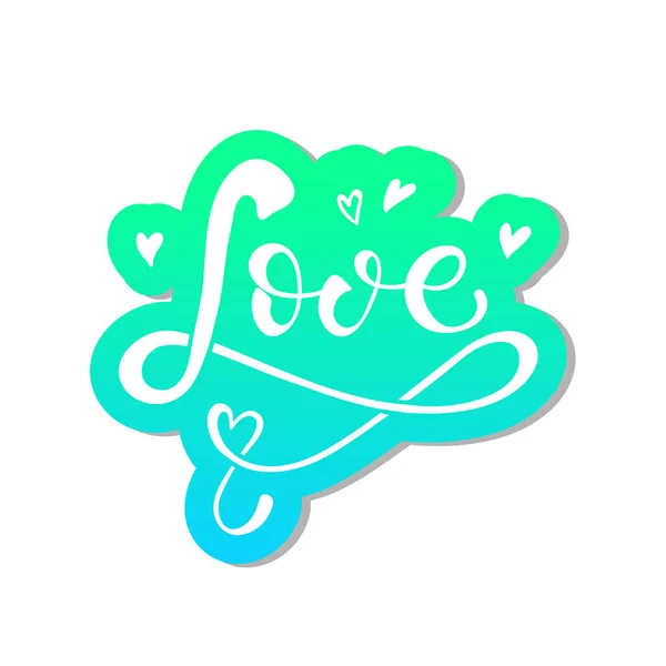Ručně Tažené Láska Odznak Ikonu Valentinky Den Plakát Kartu Pozvání — Stockový vektor