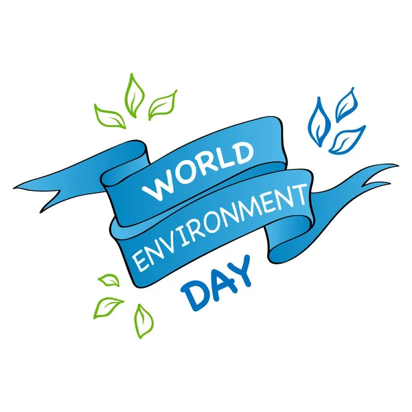 World environment day hand lettering card. Creative Poster Or Banner Of World Environment Day. Vector