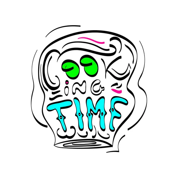 Pişirme süresi. Yazı. El vektör çizim çekilmiş. Rozetleri, etiketleri, logo, fırın, sokak festivali, çiftçilere piyasa, ülke adil, salonu, mutfak sınıfları, Cafe, gıda studio için kullanılabilir.