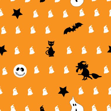 Cadılar Bayramı Dikişsiz desen tasarım. vektör