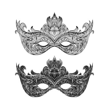 Zarif karnaval maskesi topluluğu 